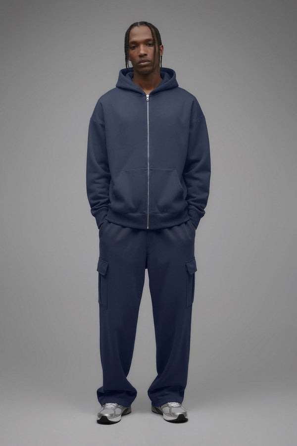 410 Baggy Cargo Sweatpants - Navy