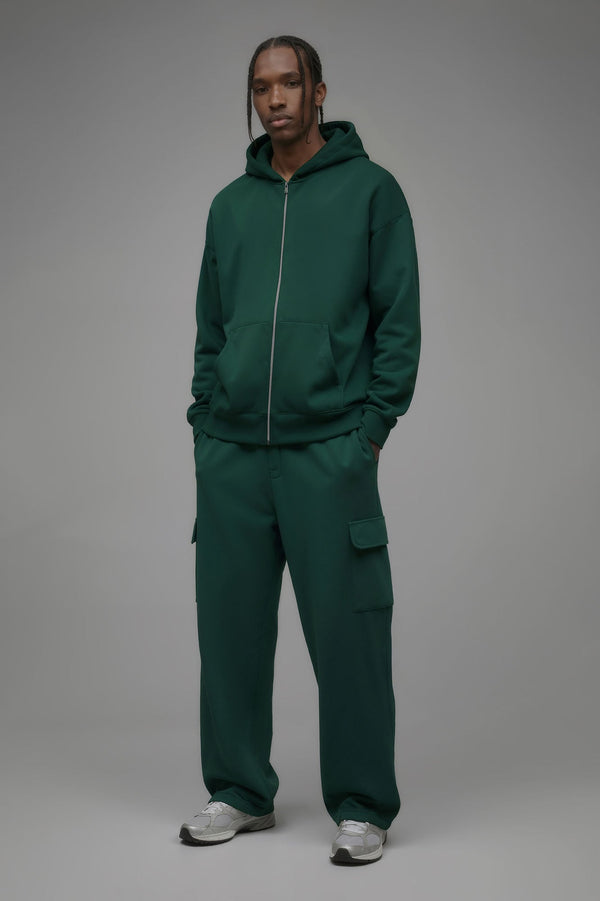 410 Baggy Cargo Sweatpants - Hunter Green